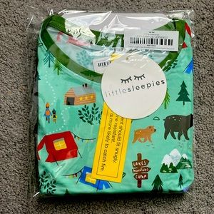 Little Sleepies Limited Edition Happy Campers 2 Piece PJ Set Size 12/14